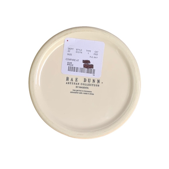 Rae Dunn WOOF Canister Dog Treat Jar White Black Letters Dimples NWT 2017 OG - Picture 8 of 14